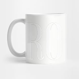 ROGUE white print Mug